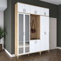 Hanah Home Perchero EA155 - 4499 Nogal y Blanco